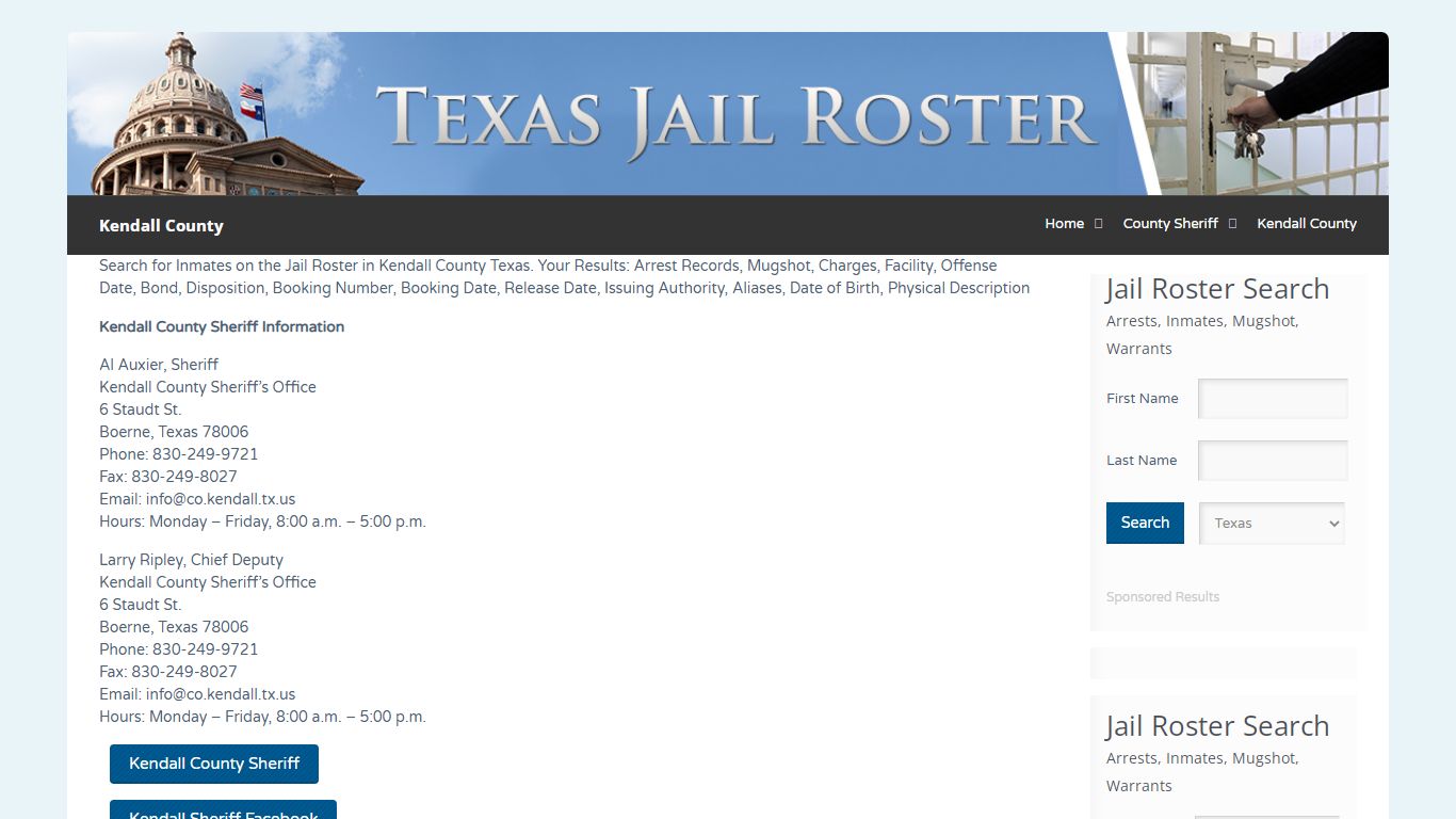 Kendall County | Jail Roster Search